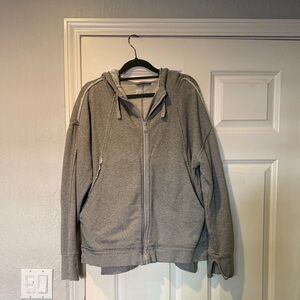 FP Movement by Free People Gray Zip-Up Hoodie